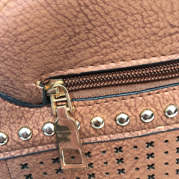 Fashion Backpack | Detailed Camel Vegan Leather - Picture 15 of 16
